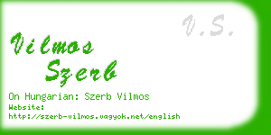 vilmos szerb business card